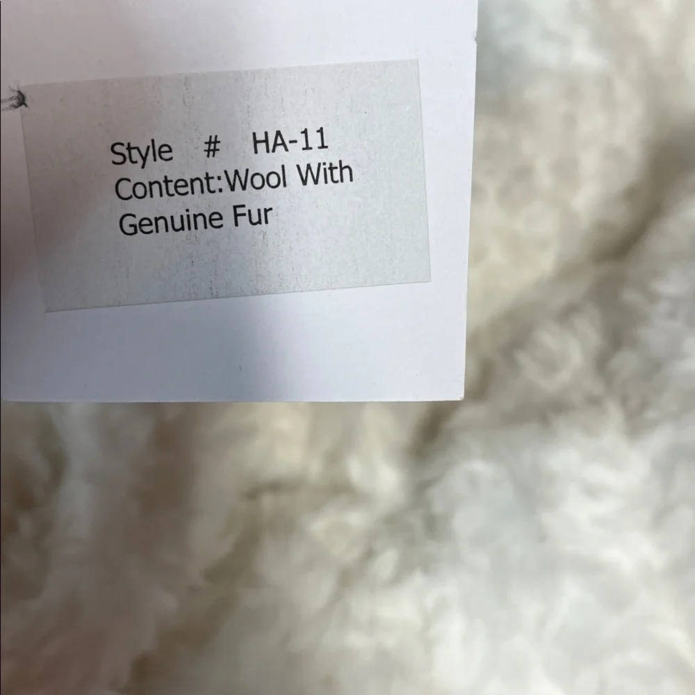 Linda Richards New York NEW Angora Blend Hat with real fur